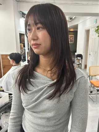 ロング カラー レイヤーボブ/ 艶カラー/サナ🌼のヘアスタイル