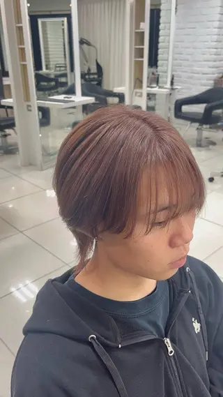 ショート カラー メンズ 縮毛矯正指名No.1 艶カラー/SHIMAのヘアスタイル