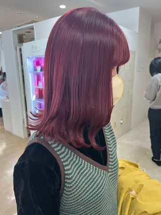 ミディアム カラー 暖色専門美容師🎀 お客様満足度◎のヘアスタイル