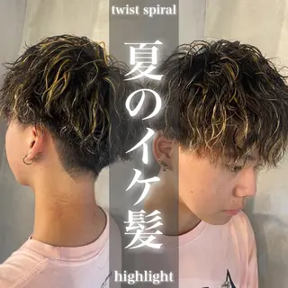 ショート パーマ メンズ メンズパーマ/ メッシュ😎タクミのヘアスタイル