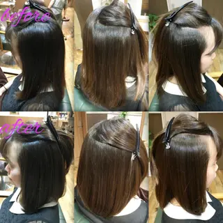 ミディアム パーマ ブリーチ縮毛矯正/ デサキ ショウヘイのヘアスタイル