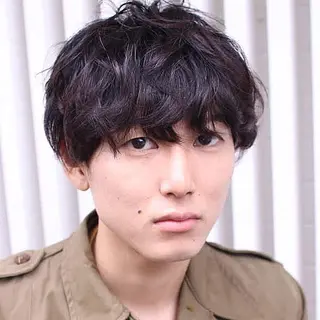 ショート パーマ メンズ メンズパーマ ジンのヘアスタイル