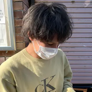 ショート カラー ヘアアレンジ メンズ メンズパーマの達人 🌟川内絵人のヘアスタイル