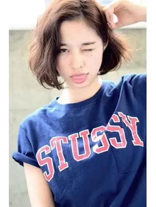 ミディアム カラー 👑圧倒的カラー👑 佐々木祐希のヘアスタイル