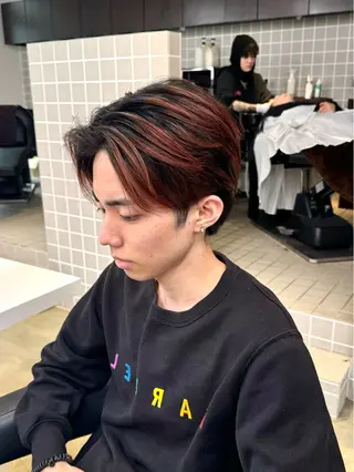 ミディアム パーマ ヘアアレンジ メンズ SALOWIN藤沢店所属・艶カラー の達人のヘアスタイル