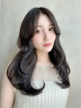 ロング 新宿✨顔周りカット 韓国ヘア/坂本亜裟海のヘアスタイル