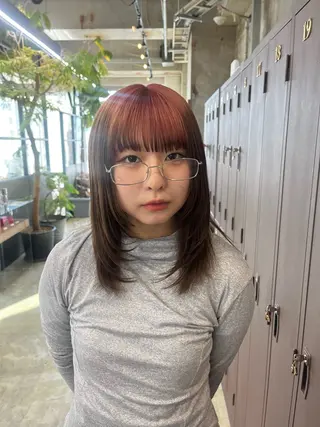 ミディアム パーマ/オリーブ/ 酸性ストレート/ゆなのヘアスタイル