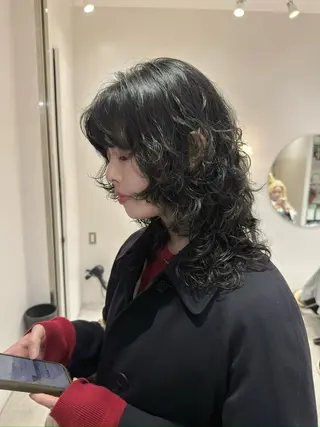 セミロング カラー パーマ パーマ/ボブ /レイヤー チヒロのヘアスタイル