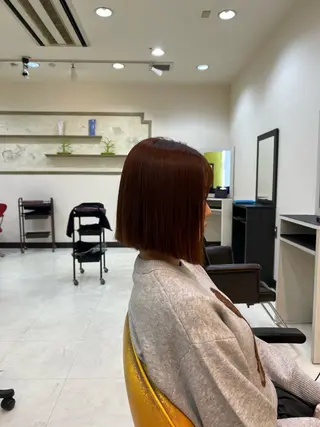 ミディアム カラー ハイトーン/パーマ 特化平田のヘアスタイル