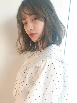 ミディアム カラー ✨艶ブリーチカラー ✨四ノ宮裕己のヘアスタイル