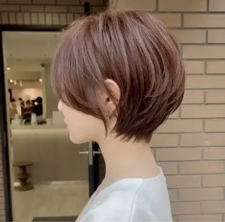 ショート 透明感/血色カラー/ 似合せレイヤー/ゆいのヘアスタイル