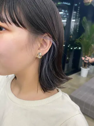 ミディアム カラー 似合わせカット レイヤー/ボブのヘアスタイル