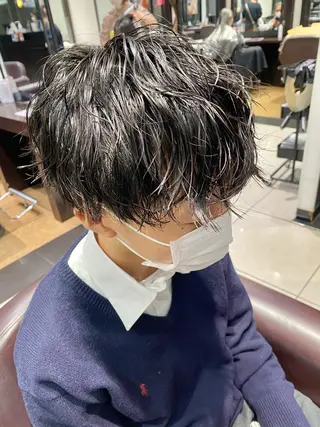 ショート パーマ メンズ 酸スト/フェザー パーマ/三谷海斗のヘアスタイル