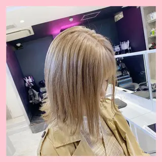 ミディアム 💛ムラ修正ブリーチ 💛YUUのヘアスタイル