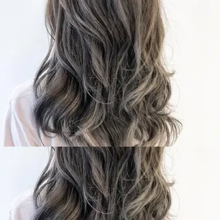 ロング カラー ショート/ボブ/ 白髪ぼかし/しんやのヘアスタイル