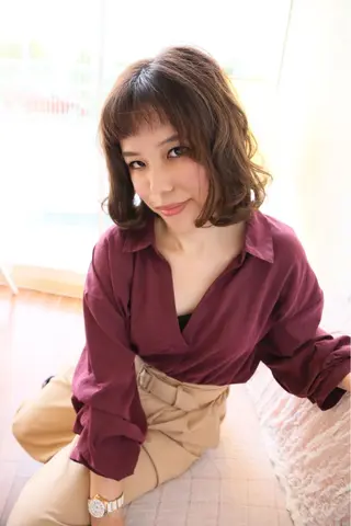 ミディアム 森 宇旦のヘアスタイル