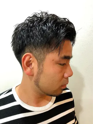 ミディアム メンズ 銀座マツナガ新宿野村ビル店所属・メンズカット 佐藤優菜のヘアスタイル