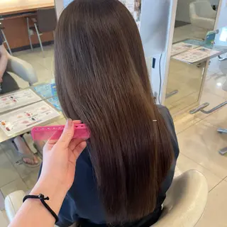 ロング カラー 💖透明感カラー💖 西添 奈々美のヘアスタイル