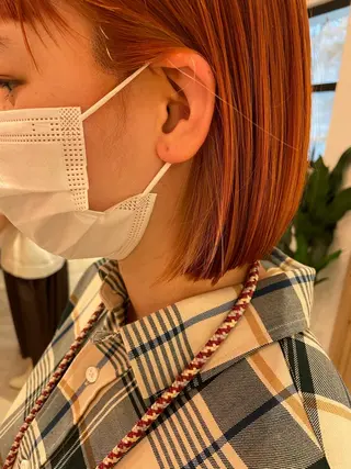 ショート カラー 髪質改善×縮毛矯正 HairDr.LINO駒沢【リノ】所属・mam. mamicoのヘアスタイル