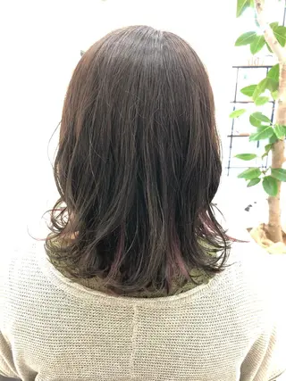 ミディアム カラー 渕向 克海のヘアスタイル