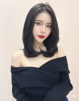 ミディアム カラー 韓国ヘア/髪質改善 TAKAHIROのヘアスタイル