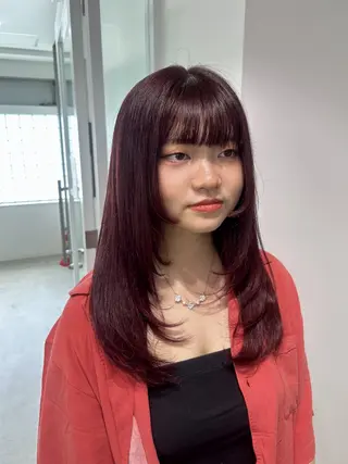 ロング カラー 愛結 暖色カラー🎀🩰のヘアスタイル