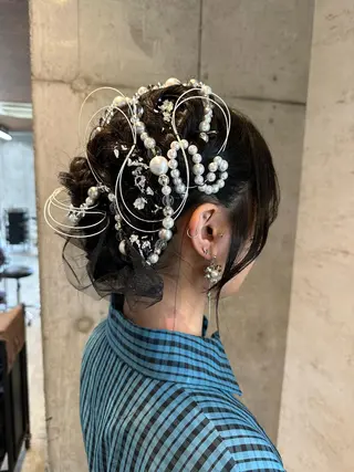 セミロング ヘアアレンジ 女性に人気♪ はやしほのかのヘアスタイル