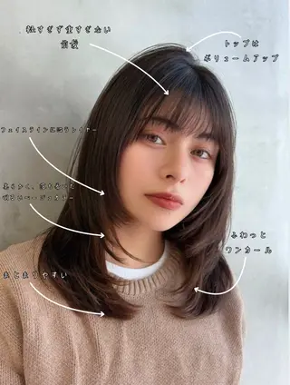 セミロング 椎葉優斗 シイバマサトのヘアスタイル