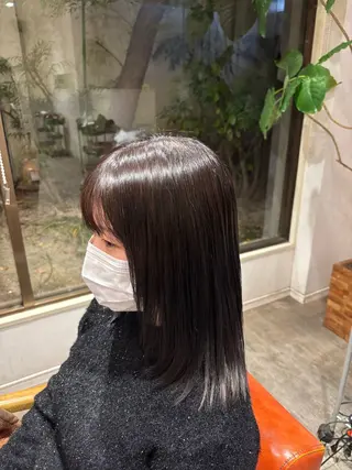 ミディアム カラー 河田 綺香のヘアスタイル