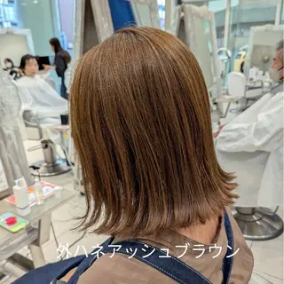 ミディアム カラー 髪質改善 カミムラのヘアスタイル