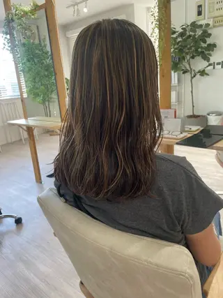 セミロング カラー NANAMI 【Rico】のヘアスタイル