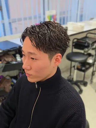 ショート パーマ メンズ Lapis 名古屋駅前店所属・LEN名古屋/パーマ 海外ヘア/メンズ特化のヘアスタイル