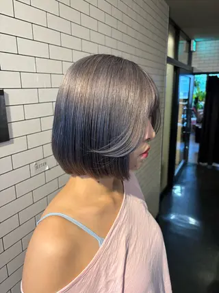 ショート カラー ブリーチ/髪質改善 /烏丸/suzunoのヘアスタイル