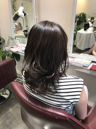 ミディアム カラー [髪質改善] 北生駒 店長/古居聖理のヘアスタイル