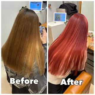 ロング カラー 【完全個室】髪質改善 暖色カラー/山崎唯奈のヘアスタイル