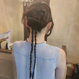 ロング ヘアアレンジ 田井中 悠紀のヘアスタイル