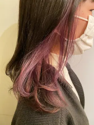 ロング カラー 高浜 夕海のヘアスタイル