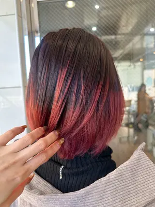 ショート カラー 🧸プルエクステ❤︎ ネイルKAO🧸のヘアスタイル