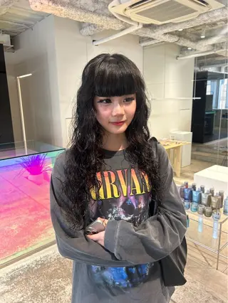 ロング パーマ ANY/須田 麻人/ハードパーマのヘアスタイル