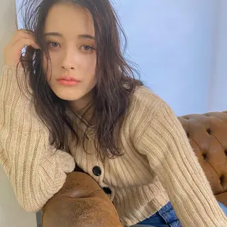 セミロング カラー 海外デザイン🇺🇸 石渡諒太のヘアスタイル