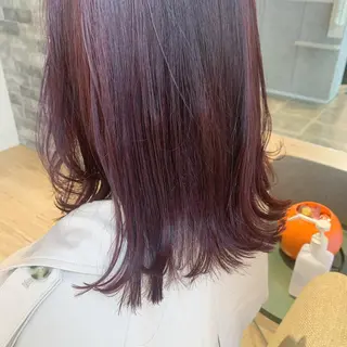 ミディアム カラー ボブ/暖色/デザイン KOYUKI⛄️のヘアスタイル
