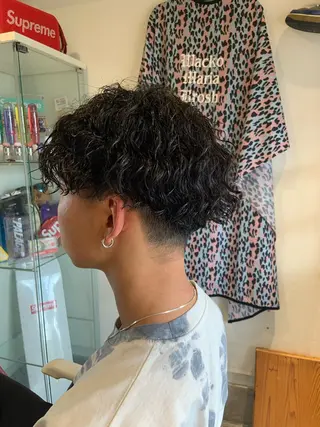 パーマ メンズ 原谷 一成のヘアスタイル