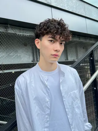 メンズ ブリーチしない暖色 カラー🥀杉 優菜のヘアスタイル