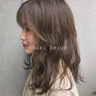 ミディアム カラー 🤎ベージュカラー 🐶メンズパーマのヘアスタイル