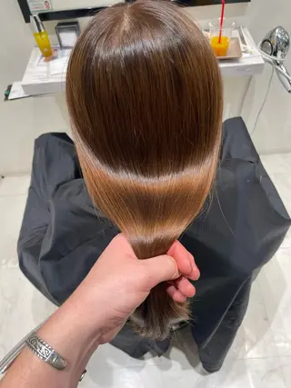 ロング カラー k-twoたき✨艶感 カラー/美髪矯正のヘアスタイル