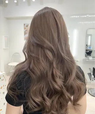 ロング カラー 表参道/ハイライト バレイヤージュのヘアスタイル