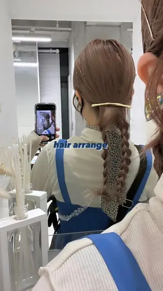ロング ヘアアレンジ ねいるとあいの店キュプレ橘通店所属・harua キュプレ/アイリストのマツエク・マツパデザイン