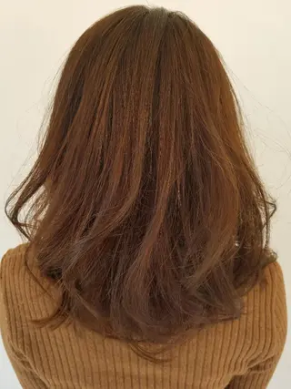 ミディアム カラー 髪質改善/ハイライト 小林秀樹のヘアスタイル