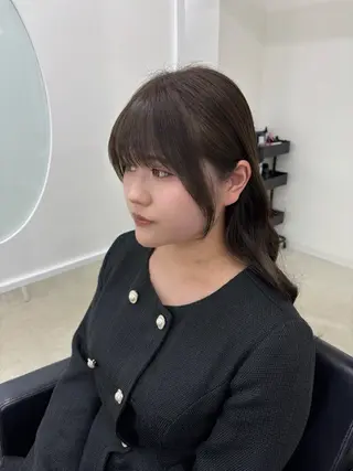 セミロング カラー 冨木 雄斗のヘアスタイル