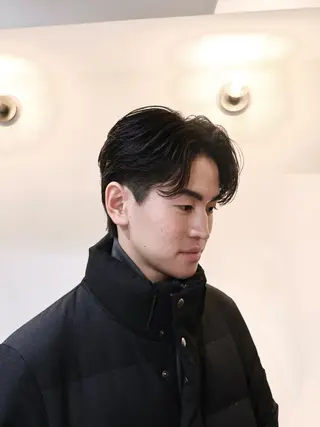 パーマ メンズ 心櫻/メンズパーマ/ ニュアンス/フェザーのヘアスタイル